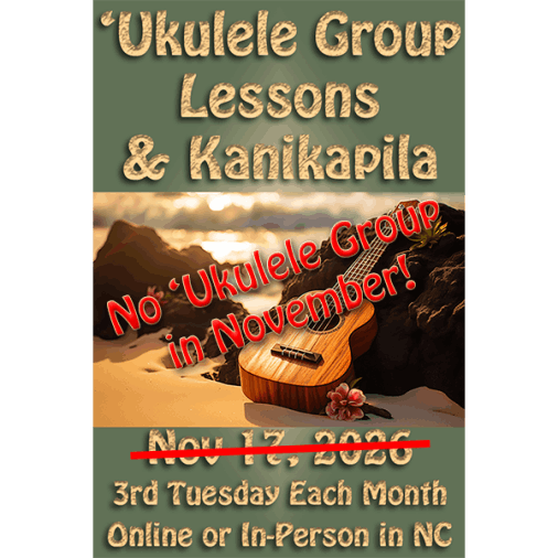 'Ukulele Group Lessons - No Nov Class!
